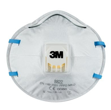 3M 8822PRO5 återanvändbart andningsskydd FFP2 Halvmask, andningsskydd Luftrenande andningsmask