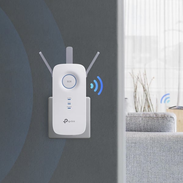 TP-Link RE450 Verkkolähetin ja -vastaanotin Valkoinen 10, 100, 1000 Mbit/s