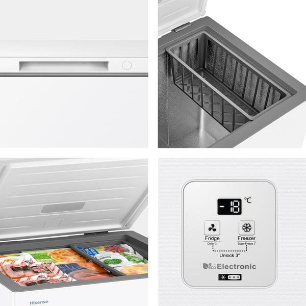 Hisense FT145N1AWDL fryser Kummefryser Fritstående 141 L Hvid