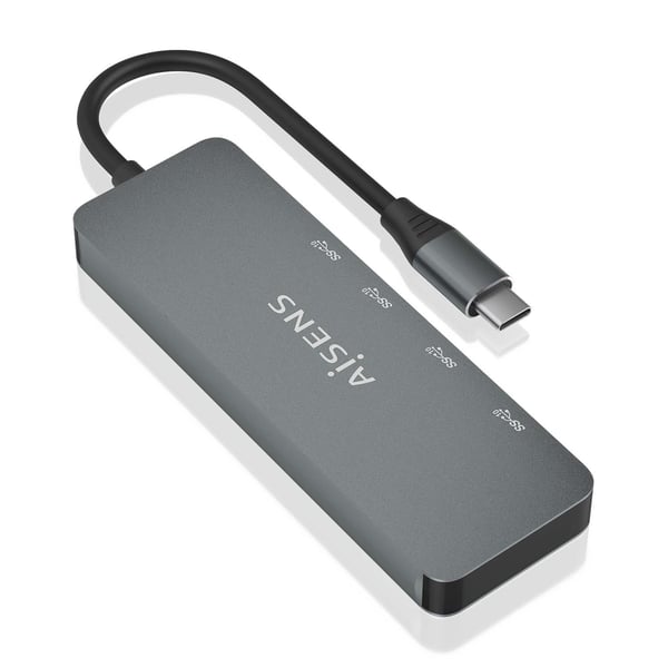 AISENS A109-0694 gränssnittshubbar USB 3.2 Gen 2 (3.1 Gen 2) Type-C 10000 Mbit/s Grå