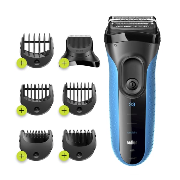 Braun Series 3 Shave&Style 3010BT Folierakapparat Trimmer Svart, Blå