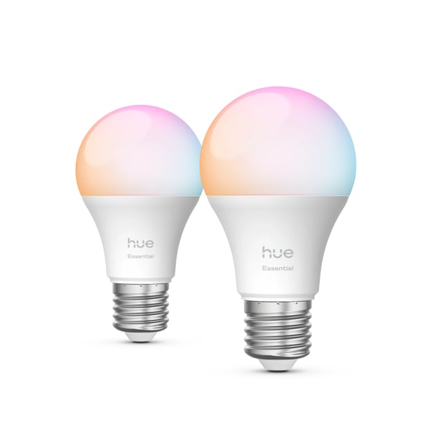 Philips Hue White and Color ambiance Essential A60 - E27 -älylamppu - 806 lm - 8 W - 2 kpl