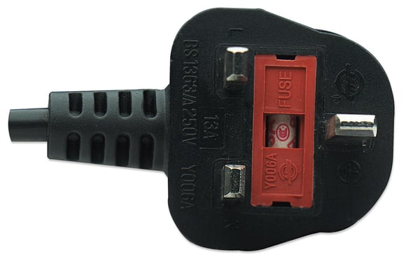 Manhattan 322843 strömkablar Svart 1,8 m Strömkontakt typ G C7 coupler