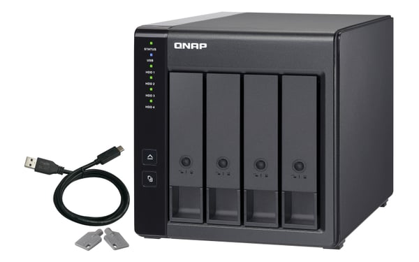 QNAP TR-004 Hölje för lagringsenheter HDD- / SSD kabinett Svart 2.5/3.5"