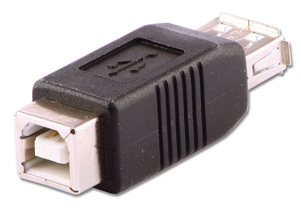 Lindy 71228 kabel kønsskifter USB A USB B Sort