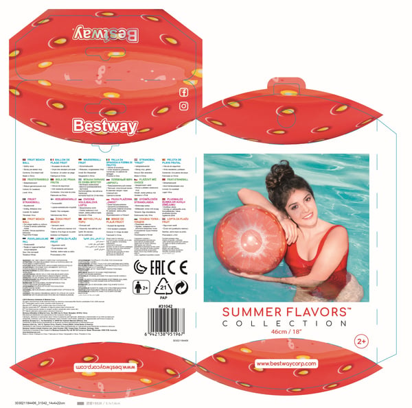 Bestway 31042 badboll 40 cm Multifärg