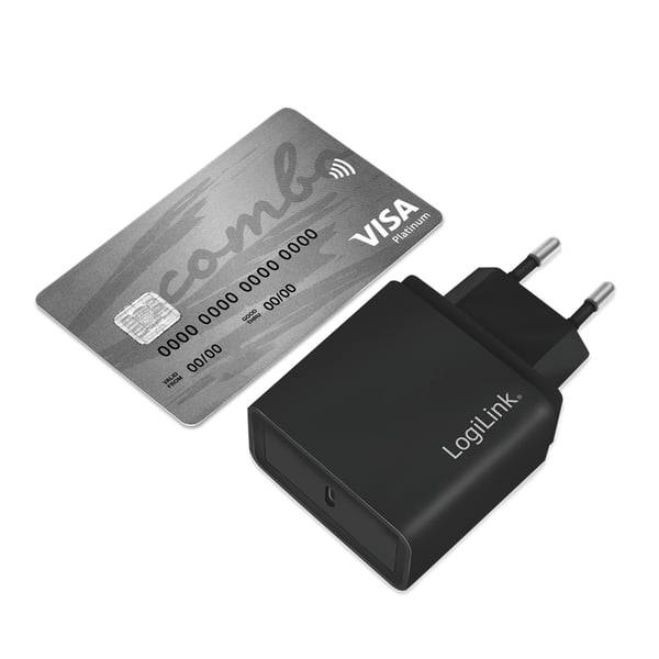 LogiLink PA0258 mobiililaitteen laturi Universaali Musta AC Pikalataus Sisätila