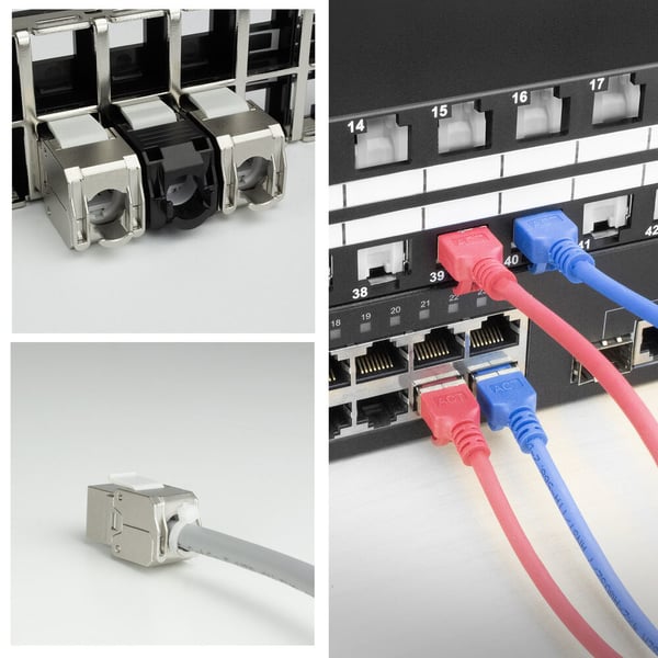 ACT TD6025 kabel kønsskifter RJ45 IDC Sølv, Hvid