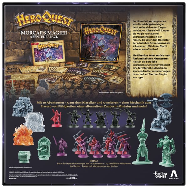 Hasbro Gaming Avalon Hill HeroQuest Wizards of Morcar