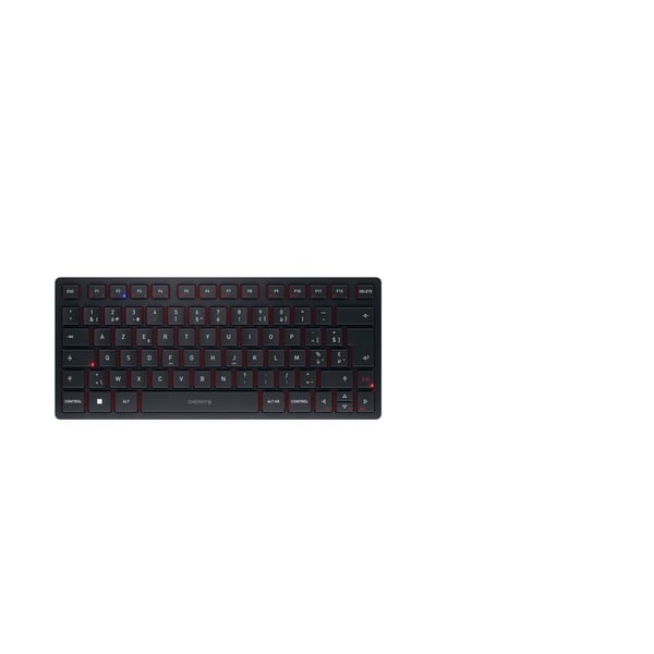 CHERRY KW 9200 MINI näppäimistö Universaali USB + RF Wireless + Bluetooth AZERTY Belgia Musta