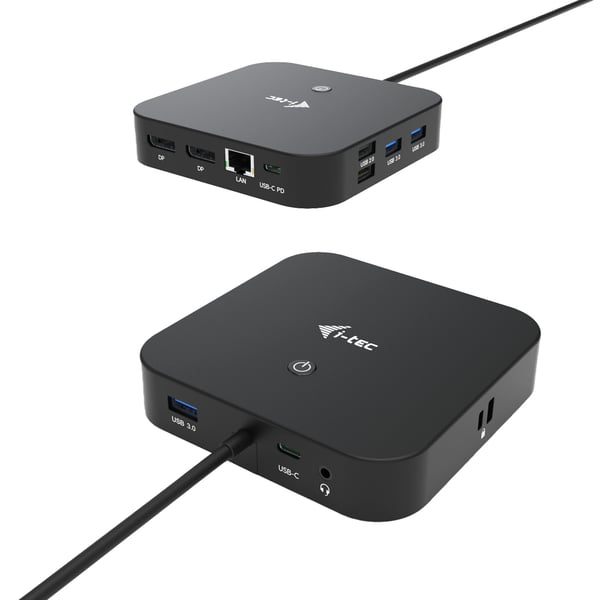 i-tec C31DUALDPDOCKPD dockningsstationer för bärbara datorer Kabel USB 3.2 Gen 1 (3.1 Gen 1) Type-C Svart
