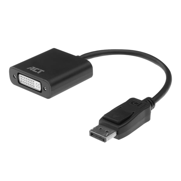 ACT AC7510 videokabel adapter 0,15 m DisplayPort DVI-D Sort