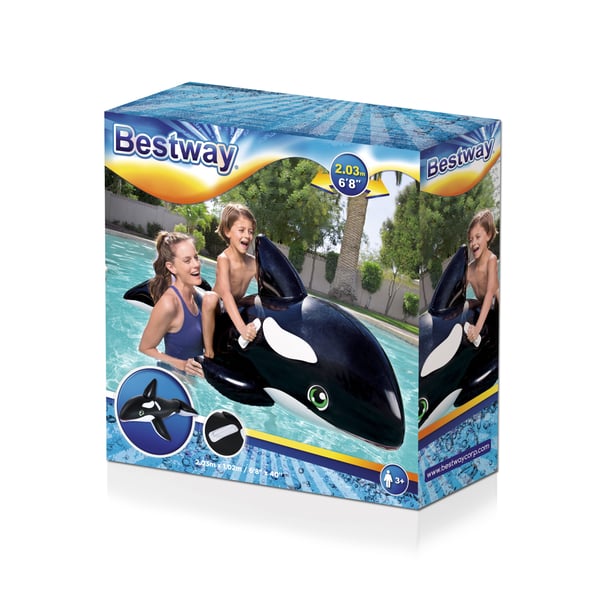 Bestway 41009 pool- och badmadrass Svart, Vit Mönstrad Vinyl Sittbadleksak