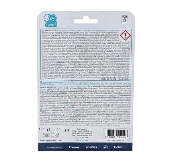Care + Protect CDT1005 Tvättmaskin 100 g