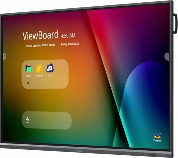 Viewsonic IFP7550-5F interaktiv whiteboard 190,5 cm (75") 3840 x 2160 pixlar Pekskärm Svart HDMI
