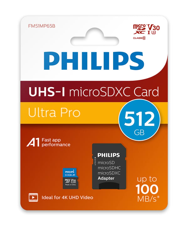 Philips FM51MP65B/00 flashminne 512 GB MicroSDHC UHS-I Klass 10