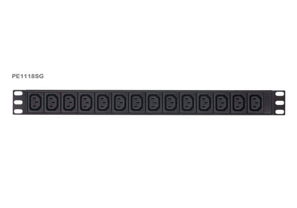 ATEN PE1118SG-AT-G strømforsyningsenhed (PDU) 18 AC stikkontakt(er) 1U Sort