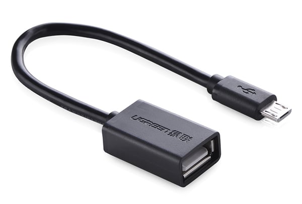 Ugreen 10396 USB-kabel USB 2.0 0,12 m USB A Micro-USB B 0,48 Gbit/sek. Sort