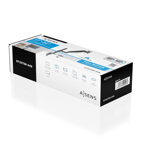 AISENS DT32TSR-449 monitorin kiinnike ja jalusta 81,3 cm (32") Vastaanotto Musta