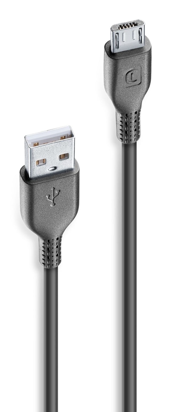 Cellularline 8018080203947 USB-kabel 2 m USB A Micro-USB B 10 W Sort