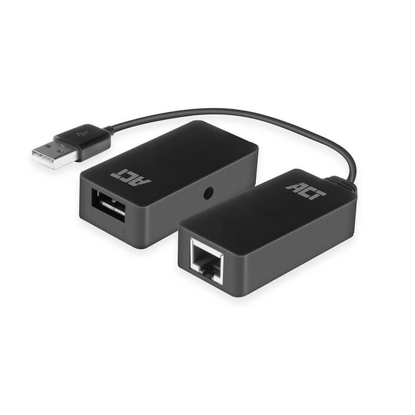 ACT AC6063 kabel kønsskifter USB A RJ-45 Sort