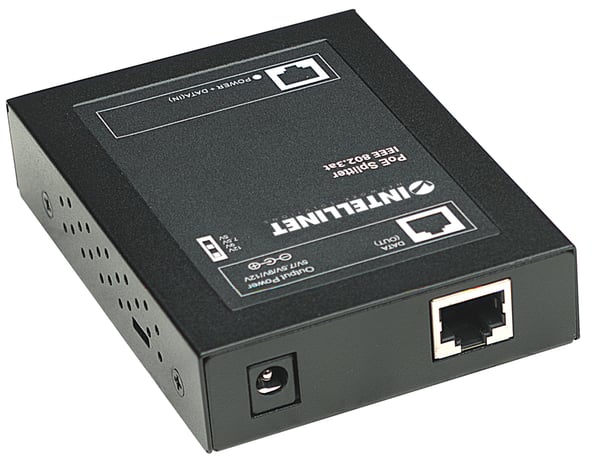 Intellinet 560443 nätverksdelare Strömförsörjning via Ethernet (PoE) stöd Svart