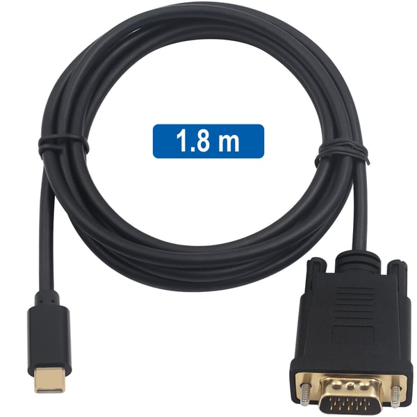 Ewent EC1052 videokabeladapter 1,8 m USB Type-C VGA (D-Sub)