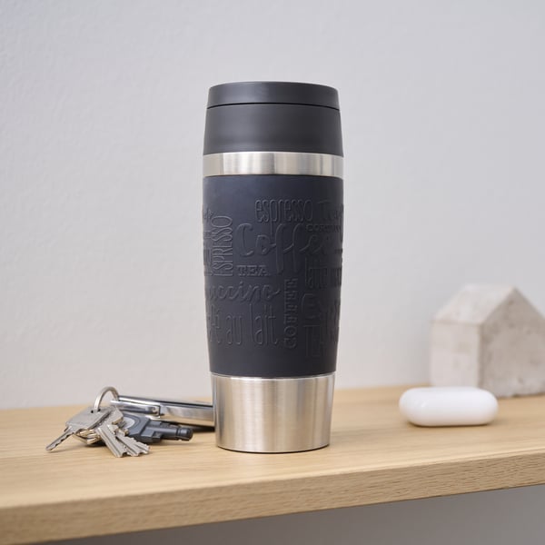 Tefal Travel Mug Classic N2020210 resemugg 360 ml Svart, Rostfritt stål Rostfritt stål