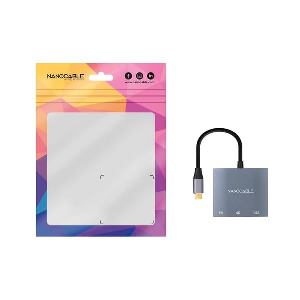 Nanocable 10.16.4306 USB grafisk adapter 3840 x 2160 pixel Grå