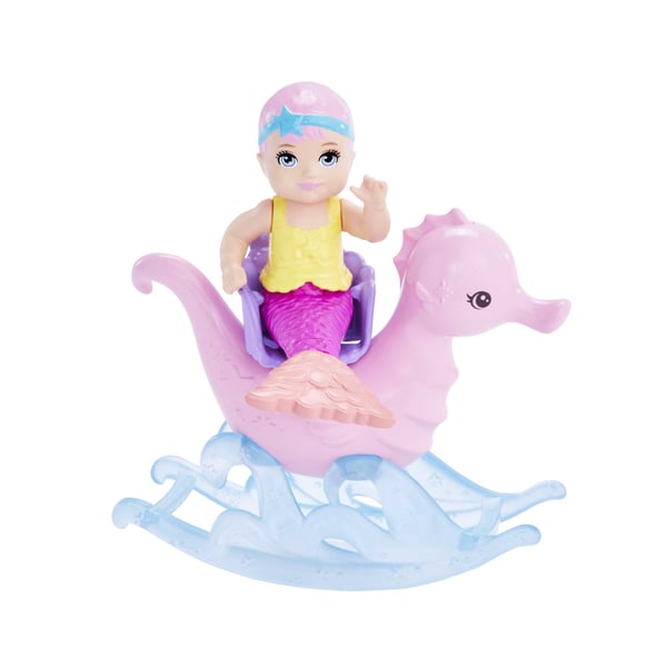 Barbie Dreamtopia Barbie-sjöjungfrudocka | Omvårdande lekset med sjöjungfrubebis, bläckfisk och säl