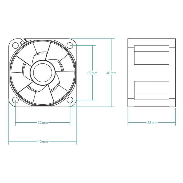 ARCTIC S4028-15K Datorväska Fan 4 cm Svart 1 styck