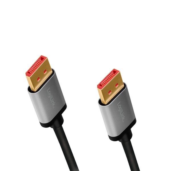 LogiLink CDA0106 DisplayPort-kabel 3 m Svart, Grå