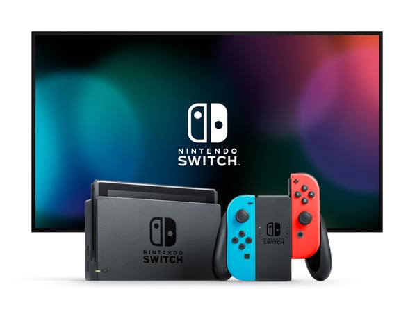 Nintendo Switch bærbar spilkonsol 15,8 cm (6.2") 32 GB Berøringsskærm Wi-Fi Blå, Grå, Rød