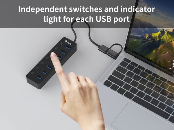 Equip 128965 keskitin USB 3.2 Gen 1 (3.1 Gen 1) Type-A 5000 Mbit/s Musta
