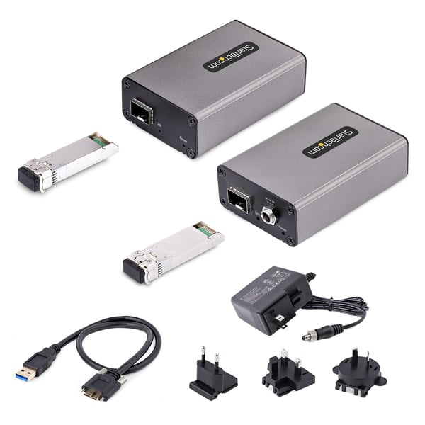 StarTech.com 2-Port USB 3.0-förlängare över OM3 Multimode Fiber, LC/LC, 2x 5Gbps USB-A Hub, 350m (1150ft)
