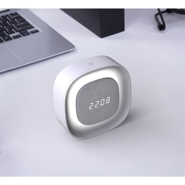 Techly IC-CLOCK-56WH herätyskello Digitaalinen herätyskello Harmaa, Valkoinen