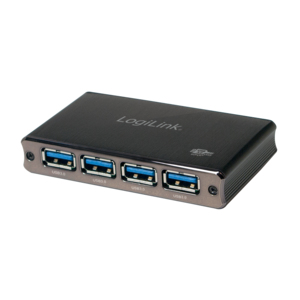LogiLink UA0282 gränssnittshubbar USB 3.2 Gen 1 (3.1 Gen 1) Micro-B 5000 Mbit/s Svart