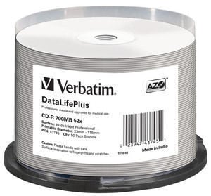 Verbatim CD-R 52x DataLifePlus 700 MB 50 stk
