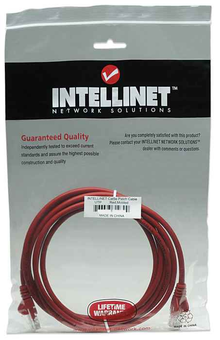 Intellinet 318952 verkkokaapeli Punainen 1 m Cat5e U/UTP (UTP)