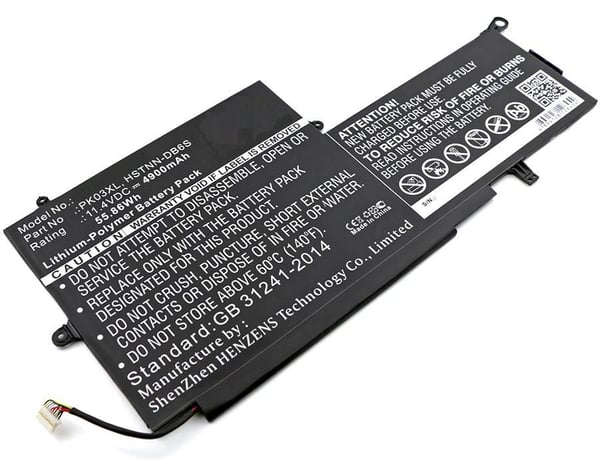 CoreParts kannettavan tietokoneen akku HP:lle 54,72 Wh 11,4 V 4800 mAh 56 Wh 3 kennoa Li-Pol 11,4 V 4,9 Ah musta