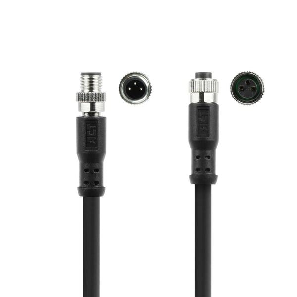 ACT SC3002 sensor- & aktuatorkabel 3 m M8 Sort
