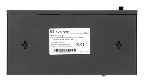 LevelOne Switch 9x GE GEP-0925 2.5GbE 108W 8xPoE+ sw