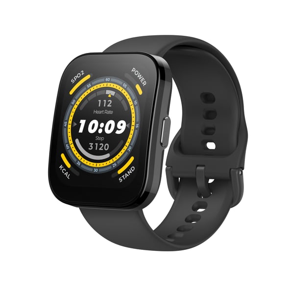 Amazfit Bip 5 4,85 cm (1.91") LCD 38 mm Digitaalinen 320 x 380 pikseliä Kosketusnäyttö Musta GPS (satelliitti)
