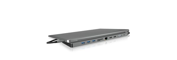 ICY BOX IB-DK2106-C Kabel USB 3.2 Gen 1 (3.1 Gen 1) Type-C Antracit, Svart