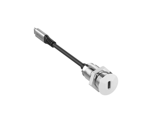 Vivolink PROUSBCMF0.3SOCKET-W USB-kabel USB 3.2 Gen 2 (3.1 Gen 2) 0,3 m USB C Hvid