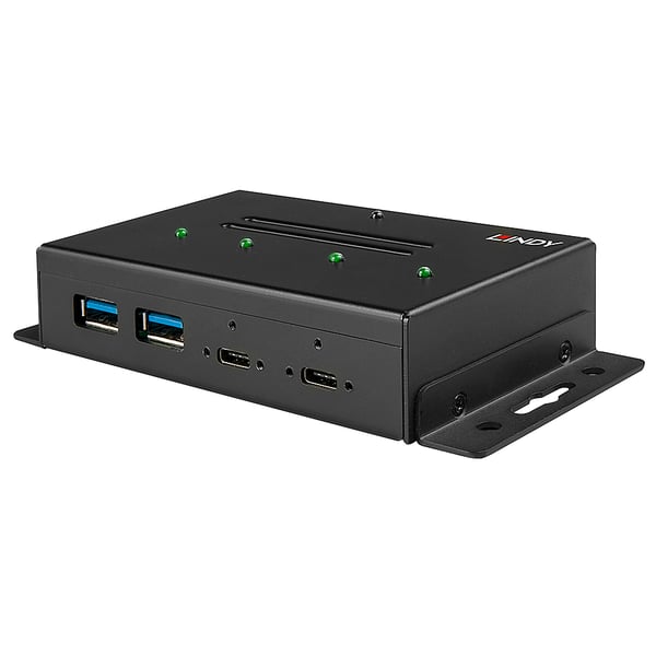 Lindy 43094 keskitin USB 3.2 Gen 2 (3.1 Gen 2) Type-C 10000 Mbit/s Musta