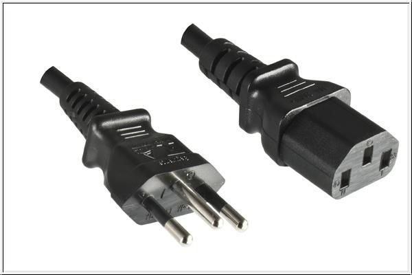 Microconnect PE010418BRAZIL strömkablar Svart 2,1 m N-kontakt C13 coupler