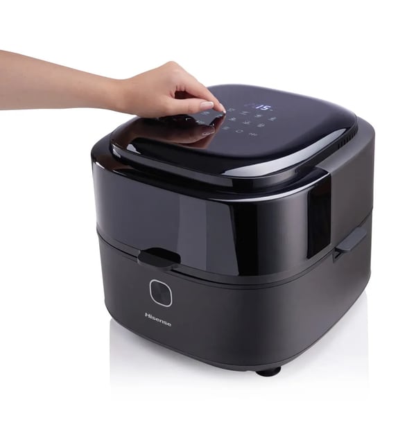 Hisense HAF1350DR Yksi 6,7 L Erillinen 1350 W Kuumakiertoilmakypsennin Musta