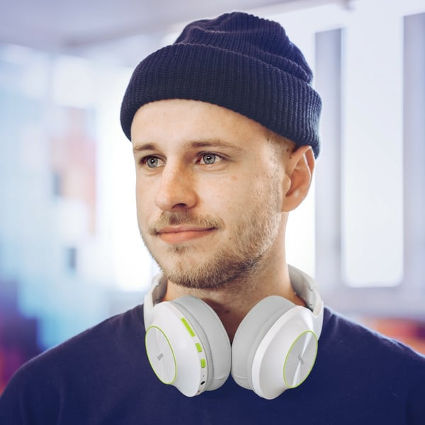 Hama Spirit Calypso II Headset Trådlös Huvudband Samtal/musik Bluetooth Grön, Grå, Vit
