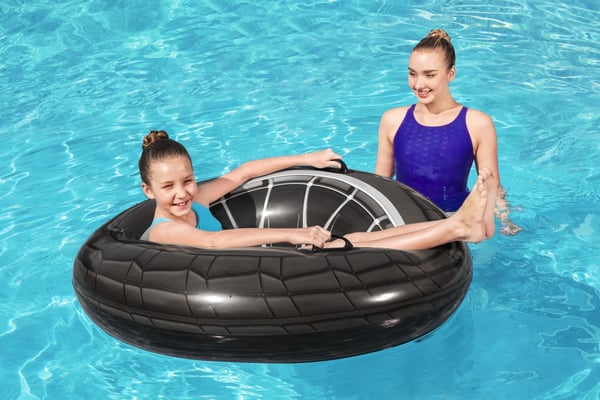 Bestway 36102 pool- och badmadrass Svart, Grå Bild Vinyl Badring